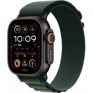 Apple Ultra 2 v2, 49 x 44 mm, 1.92 inch, curea S, Negru (MX4Q3WB/A)
