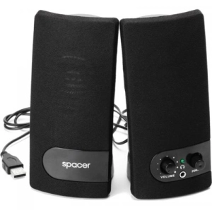 Boxe PC Spacer, 10 W RMS, Negru (SPB-216)