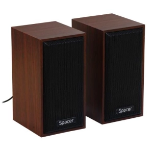 Boxe PC Spacer Boxe Spacer 2.0 SPSK-201-WD, 20 W RMS, Wood (SPSK-201-WD)