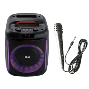 Boxe portabile AKAI, 50 W RMS, Negru (ABTS-V20)