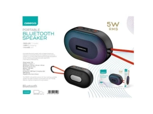 Boxe portabile Omega SPEAKER BLUETOOTH V5.1 5W RMS RGB Elipse Strap, 5 W RMS, Negru (OGQ101)