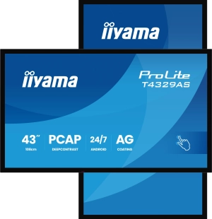 Display interactiv iiyama, VA, 42.5 inch, 4K UHD (T4329AS-B1AG)