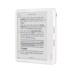 eBook Reader Kobo Libra Colour, 7 inch, 32 GB, Alb (K7_N428-KU-WH-K-CK)