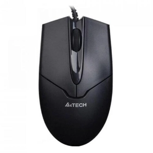 Mouse A4Tech OP-550NU, Optic, Cu fir, 1600 DPI, Negru (OP-550NU-1)
