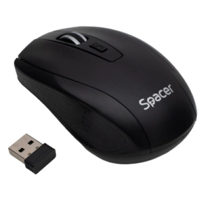 Mouse Spacer MOUSE Spacer, Optic, Wireless, 1600 DPI, Negru (SPMO-WS-BK-04)