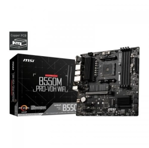 Placa de baza MSI, AMD, socket AM4, Micro-ATX (B550M PRO-VDH WIFI)