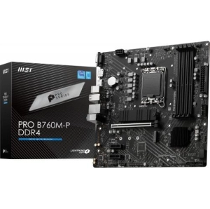Placa de baza MSI, Intel, socket 1700, Micro-ATX (PRO B760M-P DDR4)