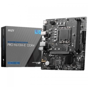 Placa de baza MSI, Intel, socket 1700, Micro-ATX (PRO H610M-E DDR4)