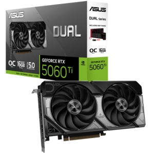Placa video Asus nVidia GeForce RTX 5060 Ti DUAL OC 128 bit, GDDR7 16 GB (DUAL-RTX5060TI-O16G) Placa video Asus nVidia GeForce RTX 5060 Ti DUAL OC 128 bit, GDDR7 16 GB (DUAL-RTX5060TI-O16G)