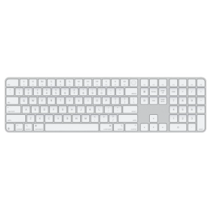 Tastatura Apple Magic Keyboard with Touch ID and Numeric Keypad (2024), Scissor, Wireless, Silver-Wh