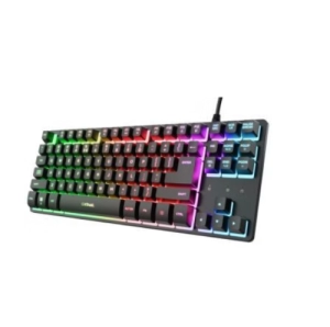 Tastatura Gaming TRUST GXT 833 Thado TKL, Membrana, Cu fir, Negru (TR-25886)