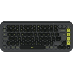 Tastatura Logitech POP Icon Keys, Membrana, Wireless, Graphite-Green (920-013071)