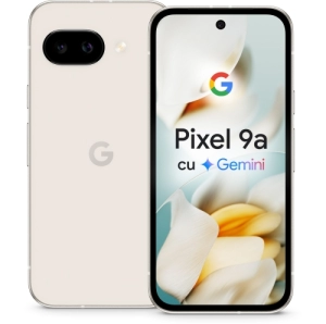 Telefon mobil Google Pixel 9a, 8 GB RAM, 128 GB, Crem (GPXL-9A-8128DS-PORCELAIN)